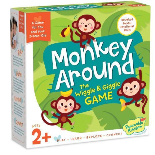 Peaceable kingdom Monkey Around Board Game: Educational Fun with Cards & Figures for 2+ Players, 30+ Minutes of Play