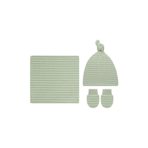Kids' Checkered Hat & Mittens Set