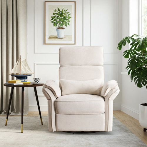 Ebern Designs Power Swivel Recliner Glider With Adjustable Headrests & Armrests, Usb And Type-C Charging Ports | Wayfair