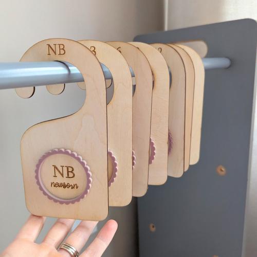Baby Closet Dividers Wooden Size Markers Nursery Closet Organizer Newborn To 24 Months Baby Clothes Divider Set Gift For New Parents Nursery