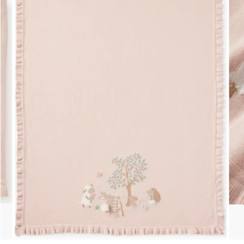 Garden Picnic Cotton Knit Blanket