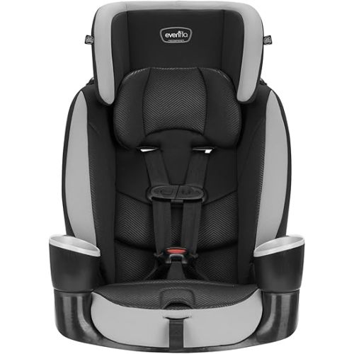 Evenflo High-Back Booster Car Seat with Harness, 22 to 110lbs, Maestro Sport, Granite Gray