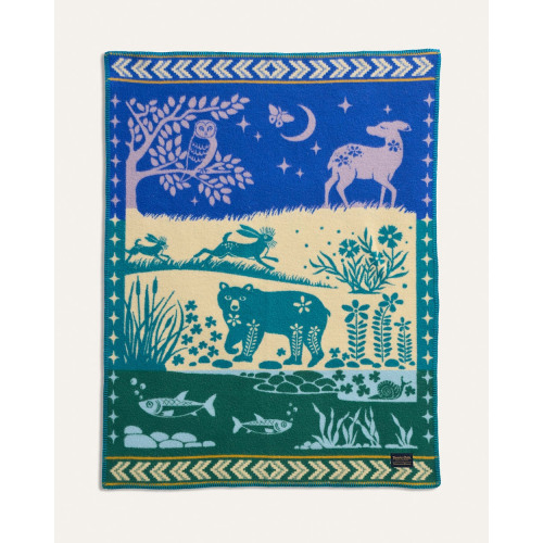 FOLK FOREST CRIB BLANKET