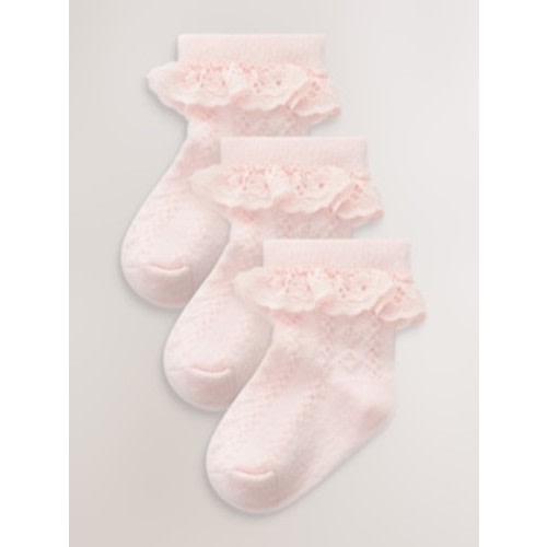 Buy Pink Knee High Bow Baby Sock 3 Pack from Next USA