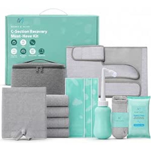 Mama & Wish C-Section Recovery Kit Must Haves | Belly Binder & Scar, 12-Pc