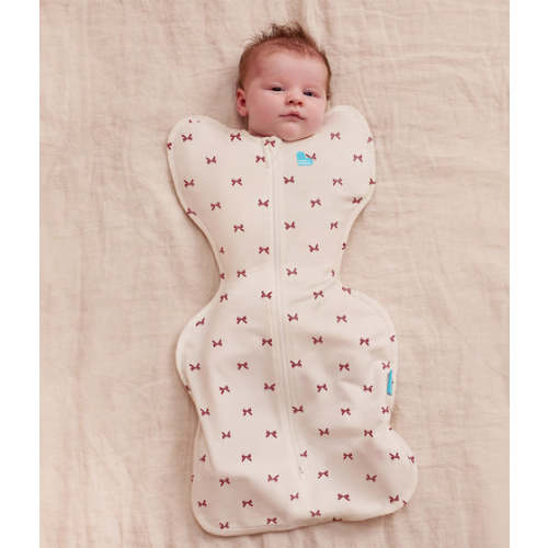 Swaddle Up™ 1.0 TOG Cotton Cream Bows