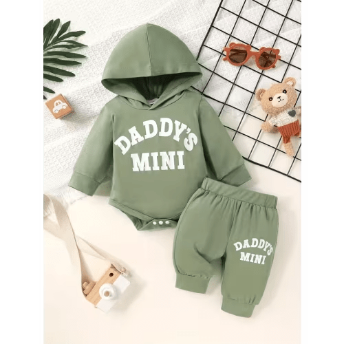 2pcs set boys soft comfortable cute letter print hooded top - Temu