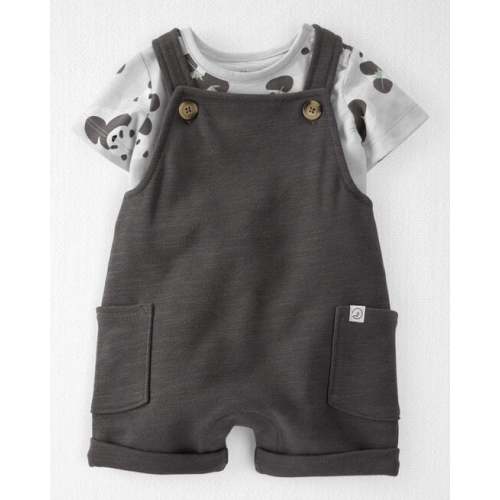 Baby Organic Cotton Shortall Set in Panda Bear - Little Planet | Carter's
