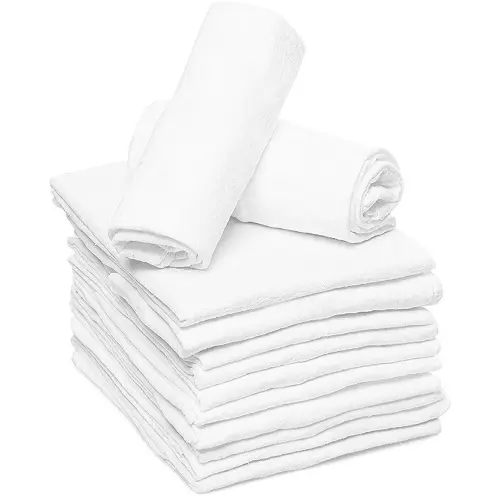 RUVANTI 10 Pack Birdseye Flat-Fold Cloth Diapers for Babies, 100% Cotton Extra Large Reusable Diapers, Baby Burp Cloths