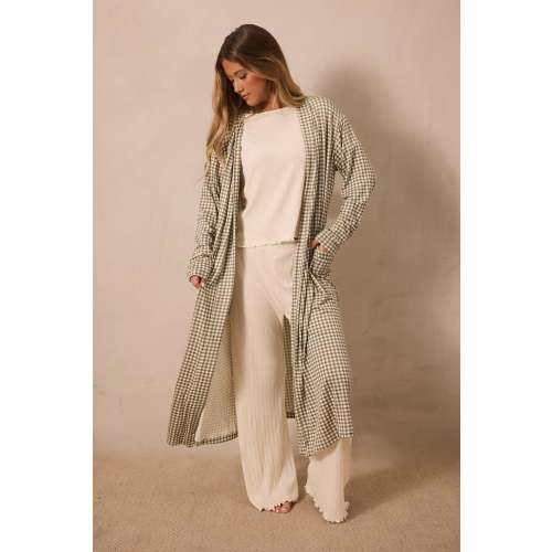 Green Gingham Robe