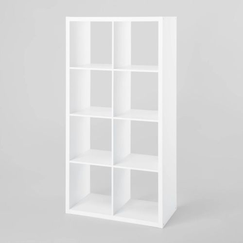 13'' 8 Cube Organizer White - Brightroom™: Decorative Bookshelf, Cubby Storage, MDF & Particle Board, 13" Compatible