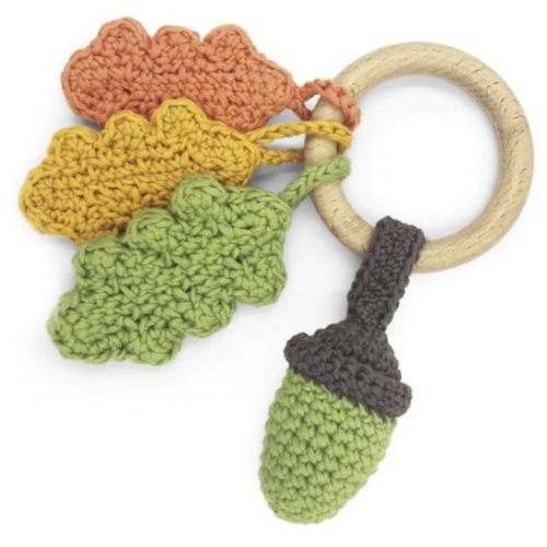 Myum Organic Cotton - Autumn Teether & Rattle | Baby Toys- Blue Otter Toys