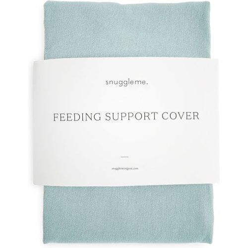 Snuggle Me Organic Feeding Support Pillow Cover, Machine Washable 100% Organic Cotton, Soft Nursing Cover for Breastfeeding, Pillow Slipcover for Baby Girls Boys Newborn - Slate
