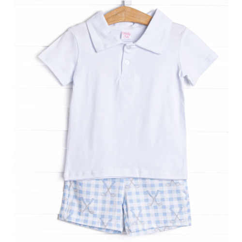 Country Club Caddy Short Set, Blue – Stitchy Fish