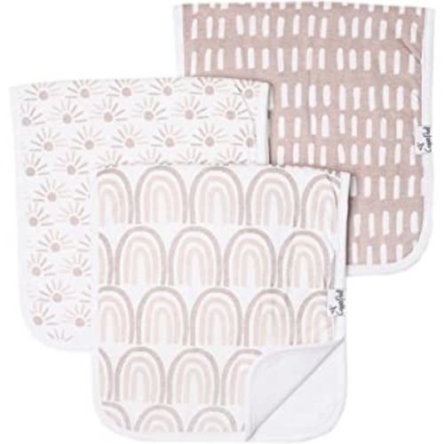 Copper Pearl Baby Burp Cloth Large 21''x10'' Size Premium Absorbent Triple Layer 3-Pack Gift Set Bliss