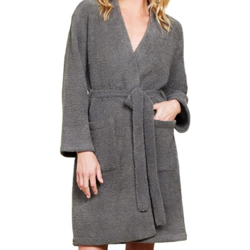 Barefoot Dreams Women's CozyChic Solid Robe, Olive Branch, Green, S-M at Amazon Women’s Clothing store