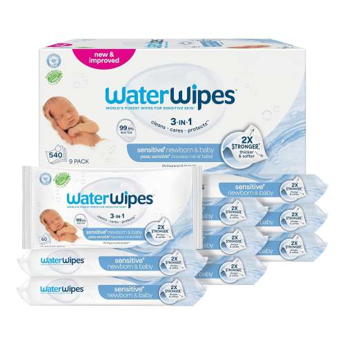 Waterwipes Sensitive+ Newborn & Baby Wipes, 3-In-1 Cleans, Cares, Prot – Absolutely Cutely