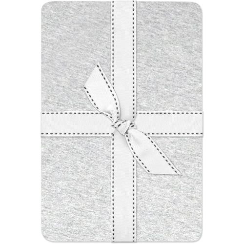 Butterblu Frankie Fitted Crib Sheet 100% Organic Cotton for Baby & Toddler Mattress, Breathable for Boys & Girls, Light Gray Heather, One Size