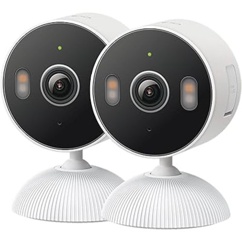 Tapo 2K 3MP Indoor/Outdoor Security Camera - Free Person/Motion/Baby Cry Detection, Color Night Vision, IP65 Weatherproof, SD/Cloud Storage, Works w/Alexa & Google Home, HybridCam (2-Pack)