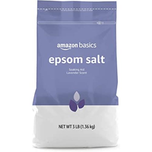 Amazon Basics Epsom Salt Soaking Aid, Lavender Scented, 3 Pound, 1-Pack (Previously Solimo)