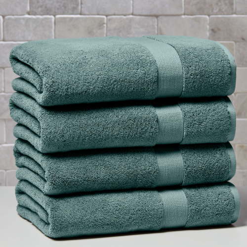 Better Homes & Gardens Signature Soft Solid 4 Piece Bath Towel Set,Nimbus Blue