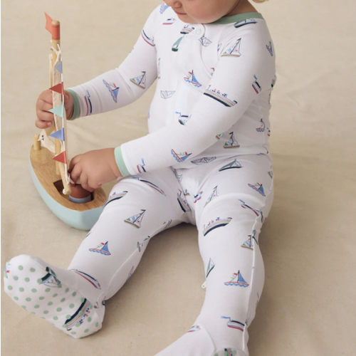 LAKE | Baby | Pima Cotton Pajamas | Sail Away Baby Sleeper