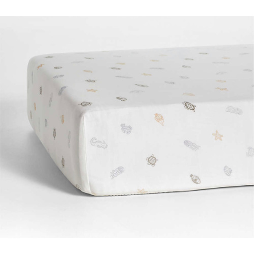 Supersoft Sea Dreams 100% Organic Cotton Baby Crib Fitted Sheet