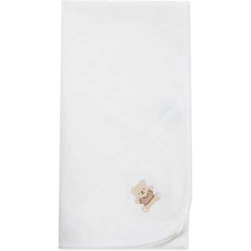 Little Me Blankets for Baby Boys' Swaddling Receiving Blanket, Gentle Bear, 30 x 27 Inches