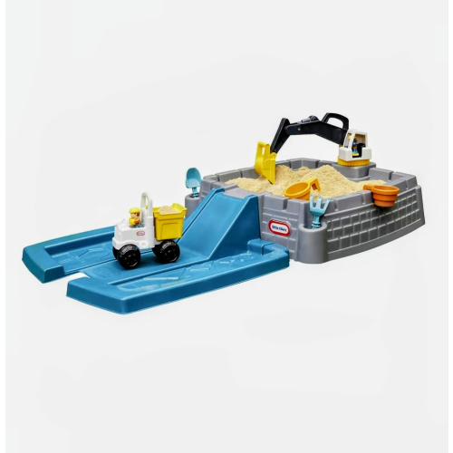 Little Tikes Dirt Diggers Excavator Sandbox for Kids, Including lid and Play Sand Accessories,Multicolor