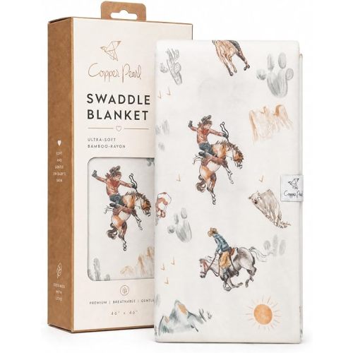 Copper Pearl Swaddle Blankets for Newborns | Soft Stretchy Receiving Blankets for Boys and Girls | Large 46 x 46 Inch Baby Blankets | Lightweight and Breathable Swaddles | Boone