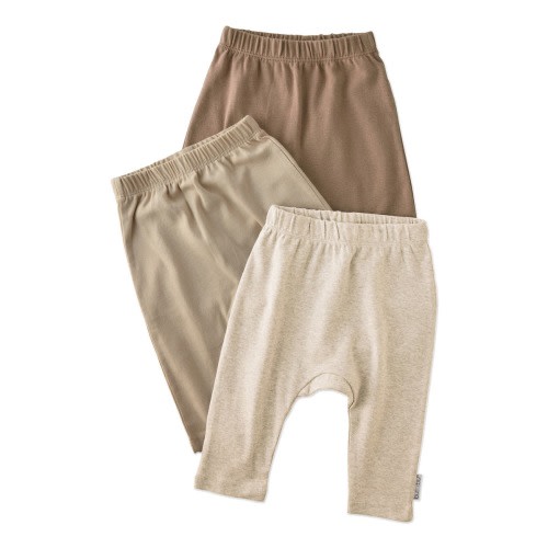 Harlowe Organic Cotton Assorted 3-Pack Harem Pants, 3-6M