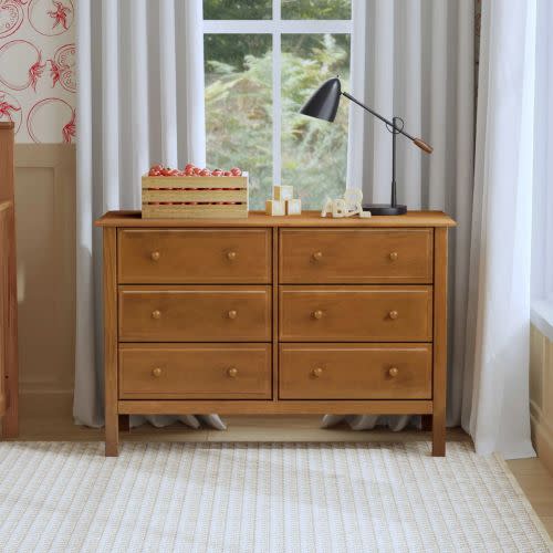 Jayden 6-Drawer Double Wide Dresser (Chestnut)