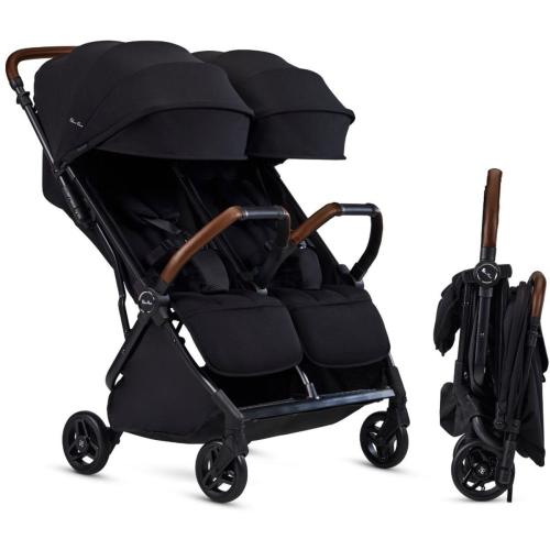 Silver Cross Jet Lightweight Double Stroller - Black