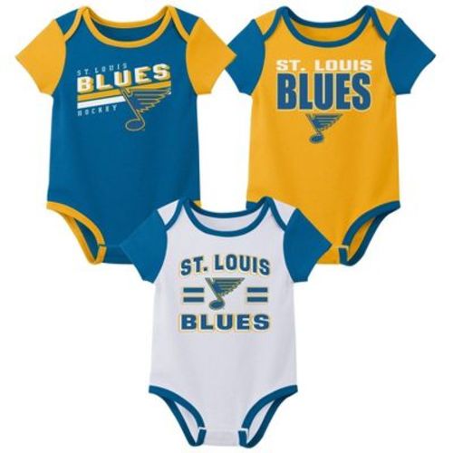 NHL St. Louis Blues Infant Boys' 3pk Bodysuit - 3-6M