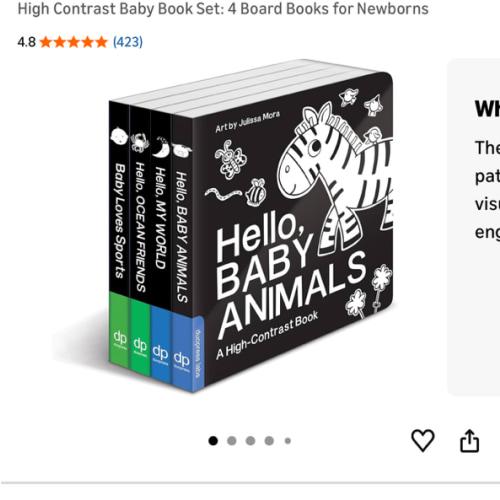 High Contrast Baby Book Set: 4 Board Books for Newborns