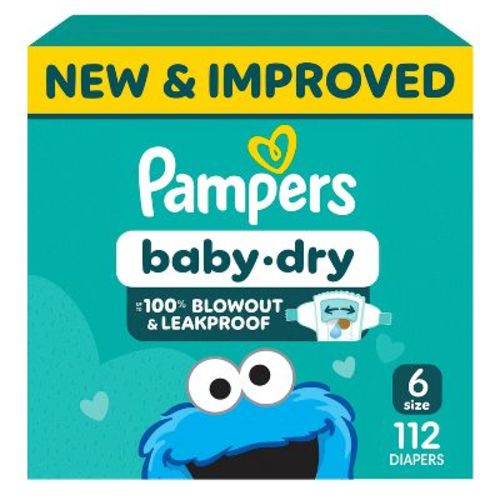 Pampers Baby Dry Diapers Pack - Size 6 - 112ct