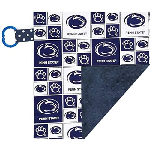 Penn State Nitanny Lions Collegiate Licensed 10 x 10 Baby Crinkle Navy Minky Lovey