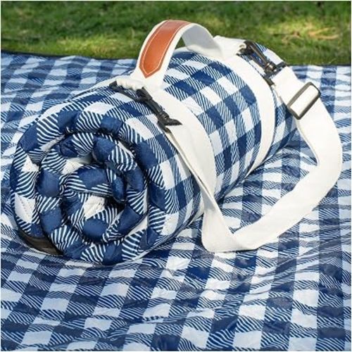 Genovega Waterproof Picnic Blanket Beach Outdoor Mat Rug Registry Wedding Search by Name Must Have Items Newly Wed Married Couple Gifts Bridal Husband Wife Men Women Mr Mrs 1 Anniversary Present