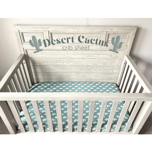 Desert Cactus Muslin Bamboo Crib Sheet