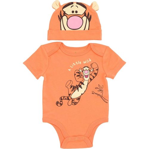 Disney Cosplay Baby Bodysuit and Hat Set Newborn to Infant Sizes (Newborn - 24 Months)