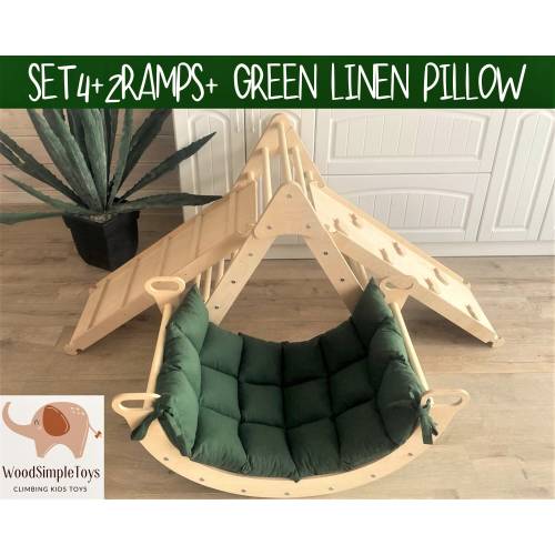 Toddler Climbing Triangle Montessori Climber Arch with Cushion, Arch rocker, Climb Gym for Kids, Kletterdreieck, Kletterbogen, Klettergerüst