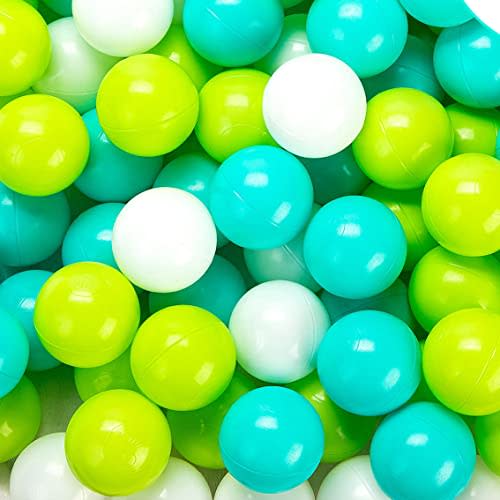 Hovenlay 100 Ball Pit Balls for Kids, Plastic Balls for Ball Pit, Play Balls for Toddlers Babies, Ideal for Ball Pit, Kiddies Pool, Indoor Playpen