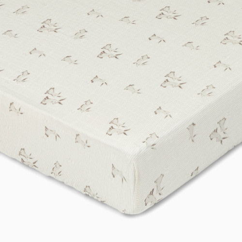 Crane Baby Avery Organic Cotton Fitted Crib Sheet - Bunny