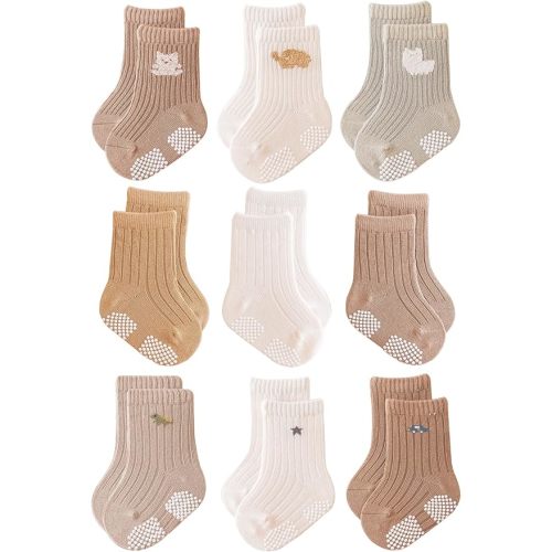 Baby Grip Socks Non Slip Grips Girls Boys Ankle Crew Newborn Infant Toddler Kids Casual Anti Skid Socks