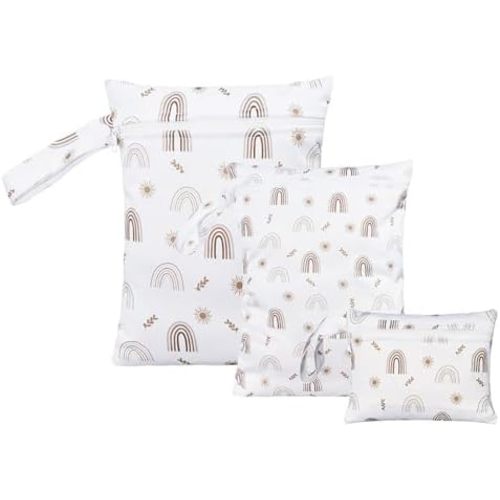 3-Piece Waterproof Wet Dry Bag Set with Zipper - Durable Travel Organizer for Swimming, Diapers, Baby, Gym & Beach Accessories