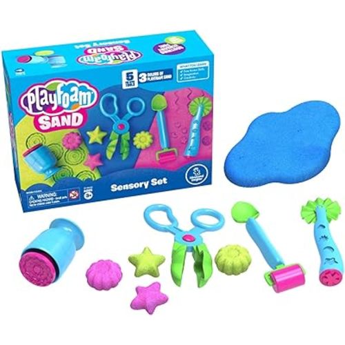 Educational Insights Playfoam Sand Sensory Set With Assorted Colors & 5 Tools, Play Sand, Sensory Toys For Kids, Gift For Boys & Girls, Ages 3+