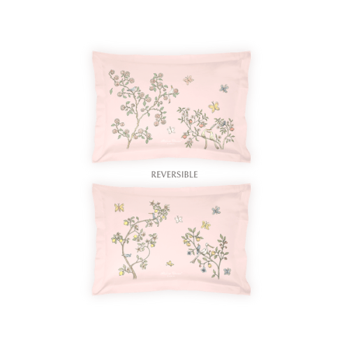 Single Bed Pillow Cover - In Bloom Pink