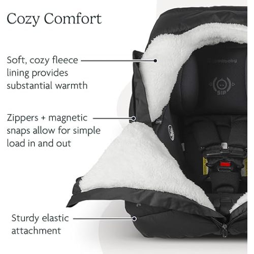 UPPAbaby CozyGanoosh for Aria and Mesa Infant Car Seat Carriers/Ultra-Plush, Weather-Proof/Charcoal