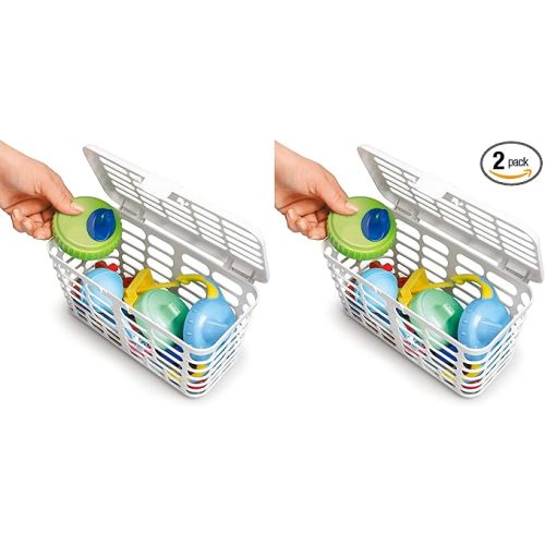 Prince Lionheart Made in USA High Capacity Dishwasher Basket for Toddlers Bottle Parts & Accessories | Fits All Dishwashers | 100% Recycled Plastic (Pack of 2)