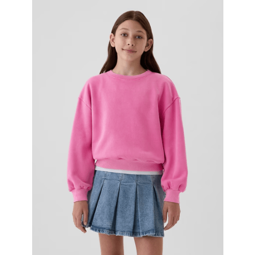 Kids Vintage Soft Sweatshirt, Happy Pink - size XS (4/5)